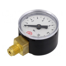 Manometru 0-10 Bar 40mm pentru Lichide și Gaze Inerte | Electronic-mag.ro | Componente Electronice