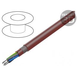 Cablu Silicon 5G1,5mm² Maro-Roșu 60-180°C