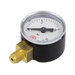 Manometru 0-16 bar 40 mm Lichide și Gaze Inerte | Electronic-mag.ro | Componente Electronice