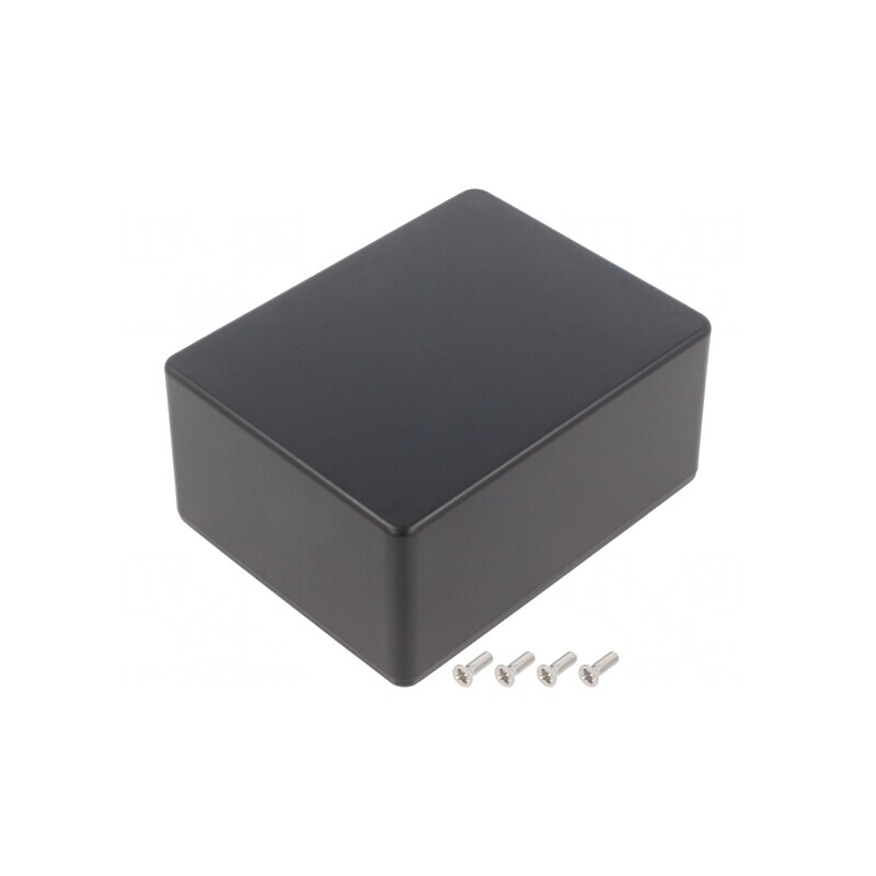 Carcasă Universală Aluminiu Neagră 89x114x55mm | Electronic-mag.ro | Componente Electronice
