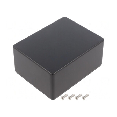 Carcasă Universală Aluminiu Neagră 89x114x55mm | Electronic-mag.ro | Componente Electronice