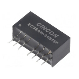 Convertor DC/DC 3W 9-36V la 15V 200mA SIP8 | Electronic-mag.ro | Componente Electronice