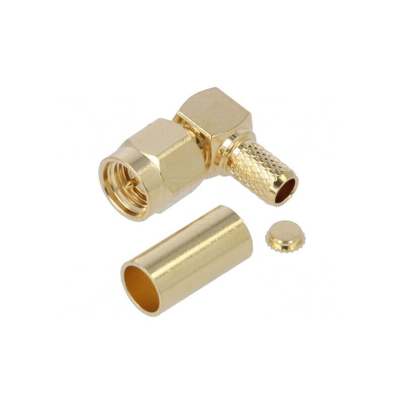 Conector SMA R/A PLG S/CRMP RG58 | Electronic-mag.ro | Componente Electronice