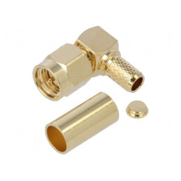 Conector SMA R/A PLG S/CRMP RG58 | Electronic-mag.ro | Componente Electronice