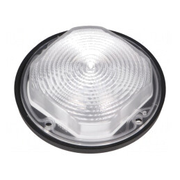 Lentilă LED | rotund | silicon | transparentă | Culoare: neagră | FN14720_STELLA-FRESNEL