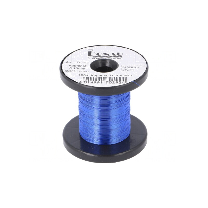 Sârmă de Cupru Argintată 0,15mm Albastră 29g | Electronic-mag.ro | Componente Electronice
