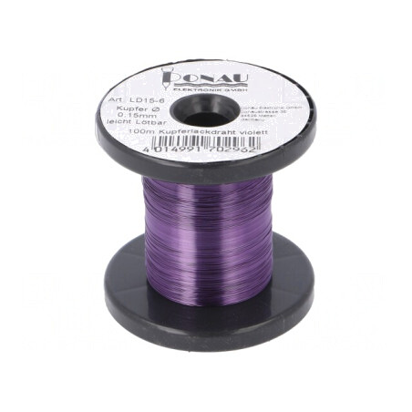 Sârmă de Cupru Argintată 0,15mm Violet | Electronic-mag.ro | Componente Electronice