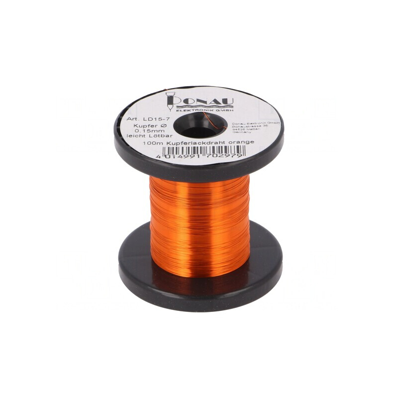 Sârmă de Cupru Argintată 0,15mm Portocalie 100m | Electronic-mag.ro | Componente Electronice