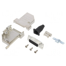 D-Sub HD PIN 26 Mamă 45° Lipire Cabluri Gold Flash | Electronic-mag.ro | Componente Electronice