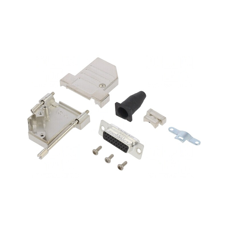 D-Sub HD PIN 26 Mamă 45° Lipire Cabluri Gold Flash | Electronic-mag.ro | Componente Electronice