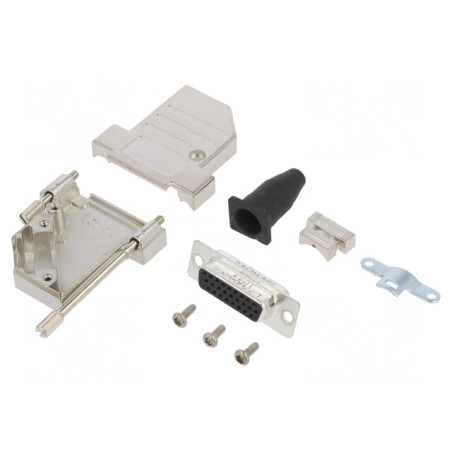 D-Sub HD PIN 26 Mamă 45° Lipire Cabluri Gold Flash | Electronic-mag.ro | Componente Electronice