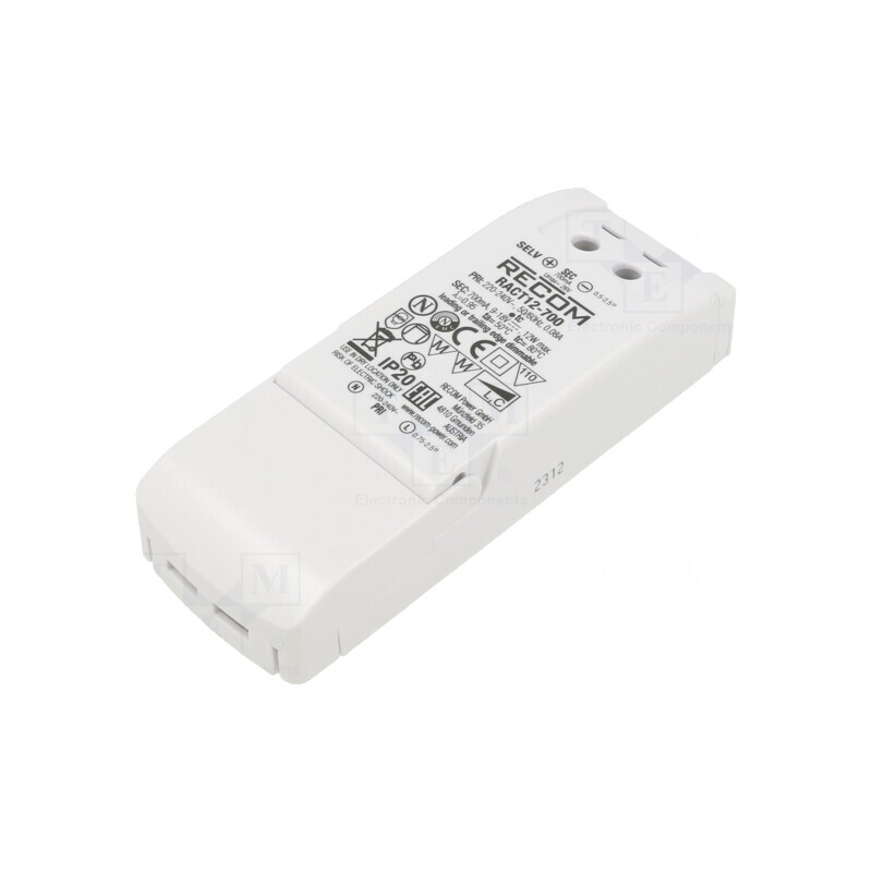 Alimentator LED 12W 9-18VDC 700mA IP20 | Electronic-mag.ro | Componente Electronice