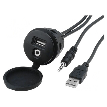 Adaptor USB la AUX Jack 3,5mm 2m | Electronic-mag.ro | Componente Electronice