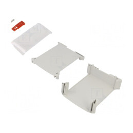 Carcasă pentru șină DIN gri 101x45x119,5mm | Electronic-mag.ro | Componente Electronice