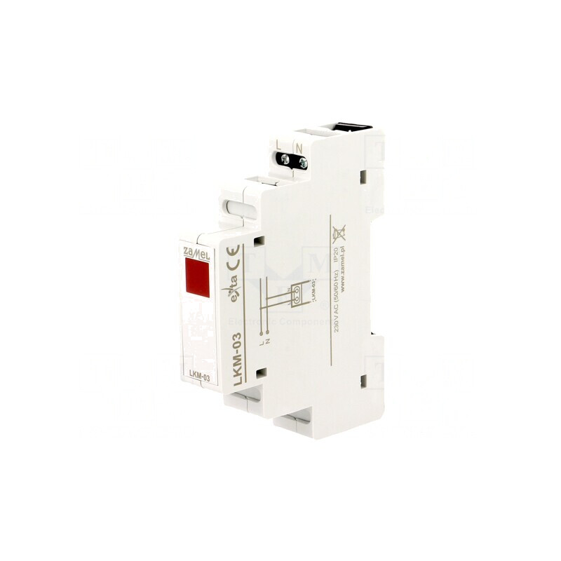 Indicator de Tensiune 230V pentru Șină DIN IP20 | Electronic-mag.ro | Componente Electronice