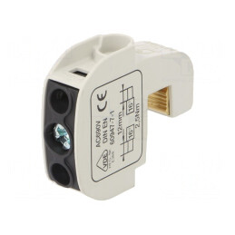 Conector de Șină 16mm2 1 Pista 2 Borne Negru 690V 114A | Electronic-mag.ro | Componente Electronice