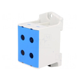Terminal Îmbinare Șine 6-95mm2 1 Pista 4 Borne Albastră TS35 | Electronic-mag.ro | Componente Electronice