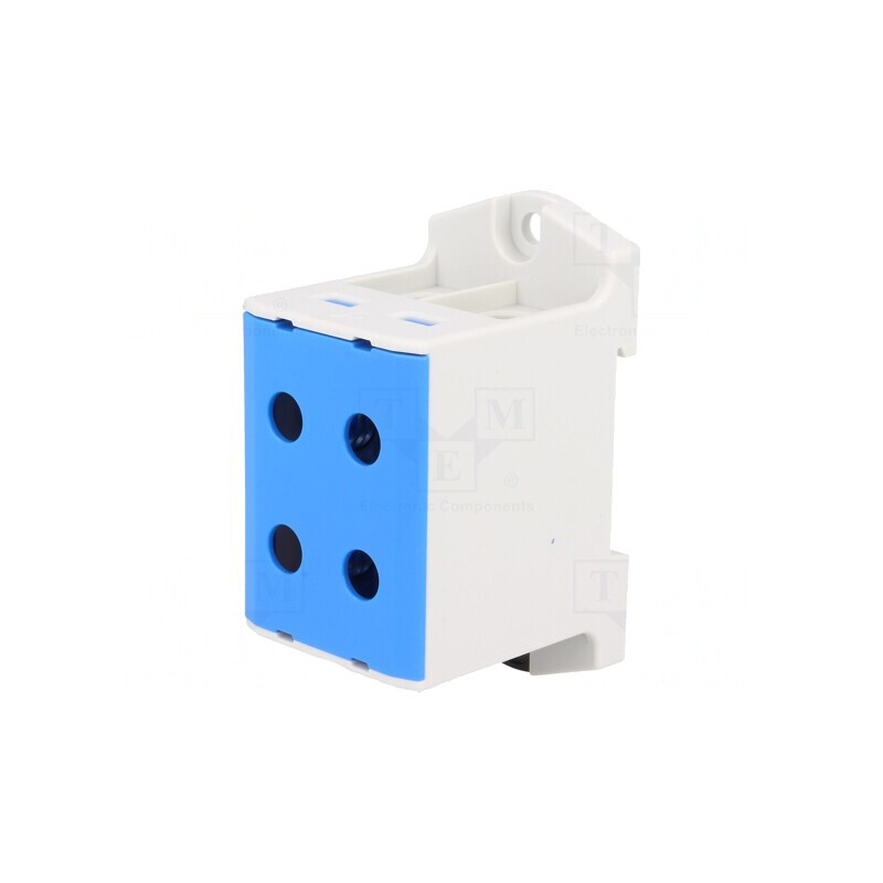Terminal Îmbinare Șine 6-95mm2 1 Pista 4 Borne Albastră TS35 | Electronic-mag.ro | Componente Electronice