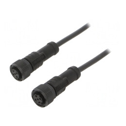 Cablu senzori/automatizări M12 1m dublu mufă | Electronic-mag.ro | Componente Electronice