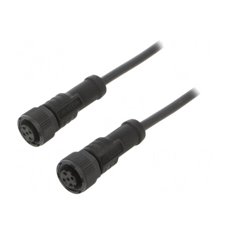 Cablu senzori/automatizări M12 1m dublu mufă | Electronic-mag.ro | Componente Electronice