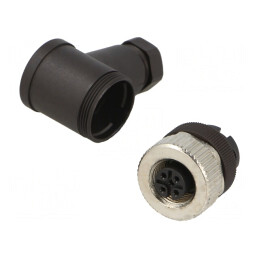 Mufă M12 4 pini mamă IP67 CANopen pe cablu | Electronic-mag.ro | Componente Electronice