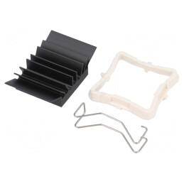 Radiator extrudat cu aripioare BGA negru 21x21mm | Electronic-mag.ro | Componente Electronice