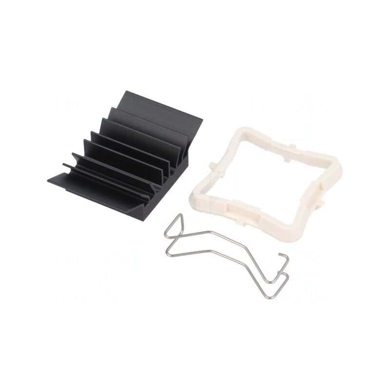 Radiator extrudat cu aripioare BGA negru 21x21mm | Electronic-mag.ro | Componente Electronice