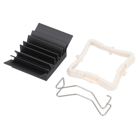 Radiator extrudat cu aripioare BGA negru 21x21mm | Electronic-mag.ro | Componente Electronice