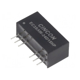 Convertor DC/DC 3W 9-36V la 15V/-15V THT EC3SAW-24D15HP | Electronic-mag.ro | Componente Electronice