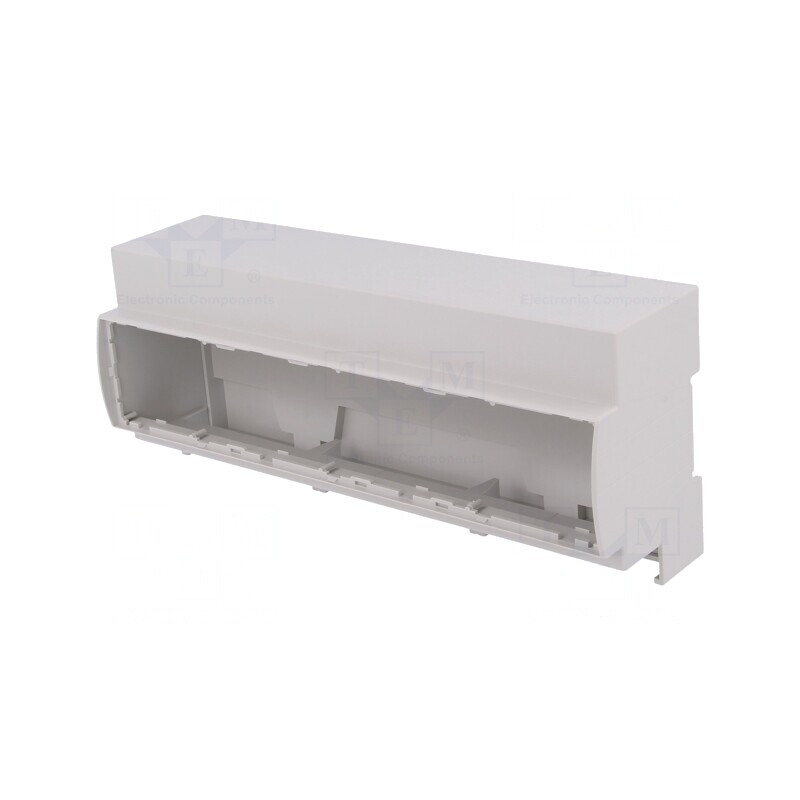 Carcasă pentru şină DIN 91x213x62mm Gri 12 Module | Electronic-mag.ro | Componente Electronice