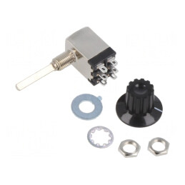 Comutator Rotativ DPDT 10A 125VAC 4A 30VDC | Electronic-mag.ro | Componente Electronice