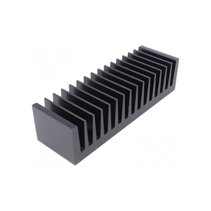 Radiator extrudat cu aripioare negru 50x160x40mm | Electronic-mag.ro | Componente Electronice