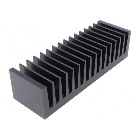 Radiator extrudat cu aripioare negru 50x160x40mm | Electronic-mag.ro | Componente Electronice