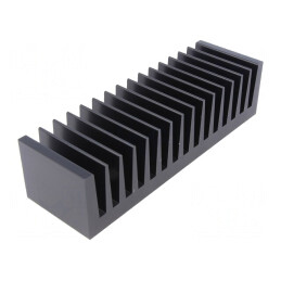 Radiator extrudat cu aripioare negru 50x160x40mm | Electronic-mag.ro | Componente Electronice