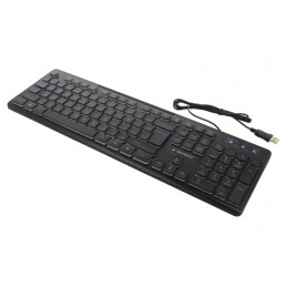 Tastatură USB Neagră US Layout 1,4m | Electronic-mag.ro | Componente Electronice