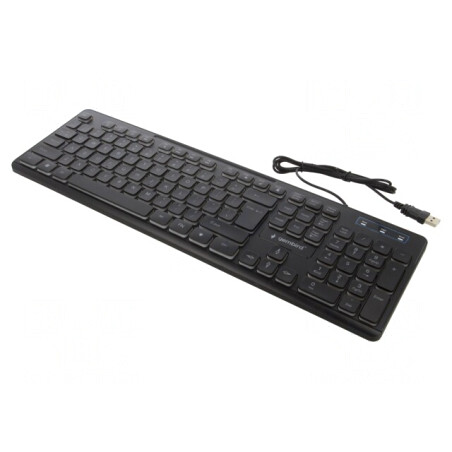 Tastatură USB Neagră US Layout 1,4m | Electronic-mag.ro | Componente Electronice