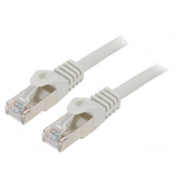 Patch cord S/FTP Cat6a Cu LSZH Gri 15m | Electronic-mag.ro | Componente Electronice