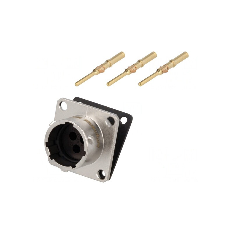 Conector Circular Soclu 3 PIN Crimpat Aurit RT360 | Electronic-mag.ro | Componente Electronice