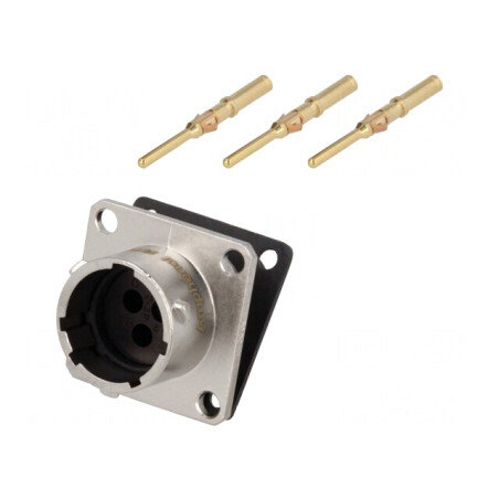 Conector Circular Soclu 3 PIN Crimpat Aurit RT360 | Electronic-mag.ro | Componente Electronice