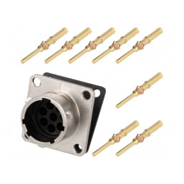 Conector circular RT360 soclu tată 8 pini IP67 | Electronic-mag.ro | Componente Electronice
