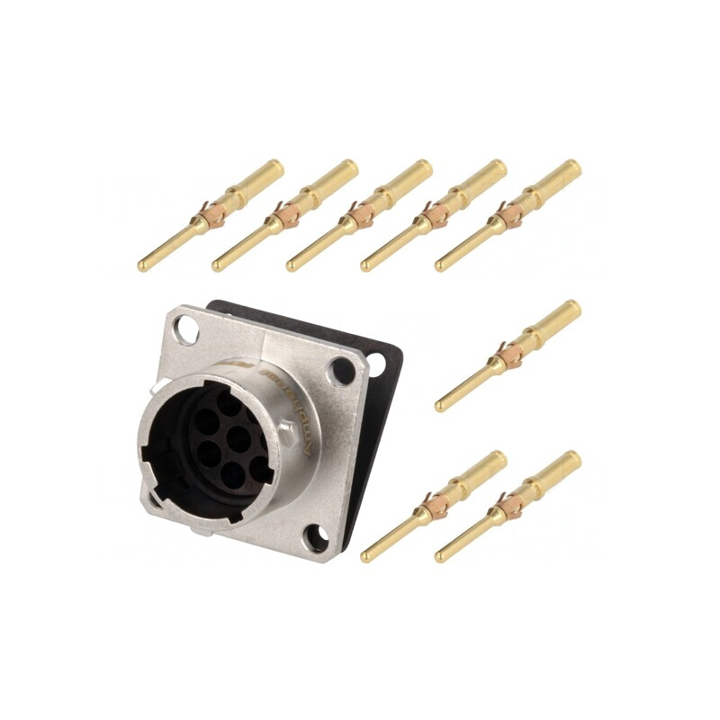 Conector circular RT360 soclu tată 8 pini IP67 | Electronic-mag.ro | Componente Electronice