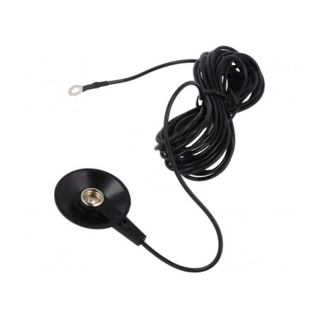 Cablu Împământare ESD Negru 4,5m 1MΩ | Electronic-mag.ro | Componente Electronice