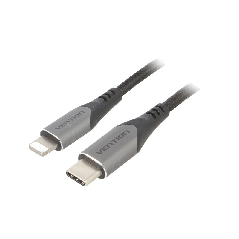 Cablu USB 2.0 Apple Lightning la USB-C 1m Negru 3A | Electronic-mag.ro | Componente Electronice Cablu USB 2.0 Apple Lightning la USB-C 1m Negru 3A | Electronic-mag.ro | Componente Electronice