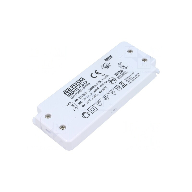 Alimentator LED 12W 12V 1000mA IP20 | Electronic-mag.ro | Componente Electronice