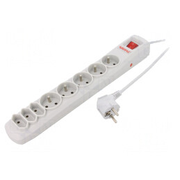 Prelungitor 8 Prize cu Protecție la Supratensiune 10A | Electronic-mag.ro | Componente Electronice