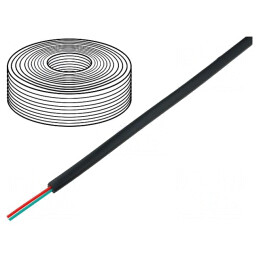 Cablu telecomunicaţii 2x28AWG negru 100m | Electronic-mag.ro | Componente Electronice