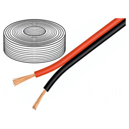 Cablu Difuzor 2x1.5mm OFC Negru-Roșu | Electronic-mag.ro | Componente Electronice