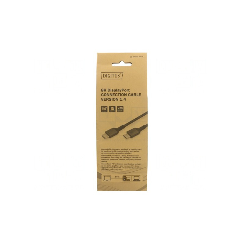 Cablu DisplayPort 1.4 HDCP 2.2 Textil 2m Negru | Electronic-mag.ro | Componente Electronice
