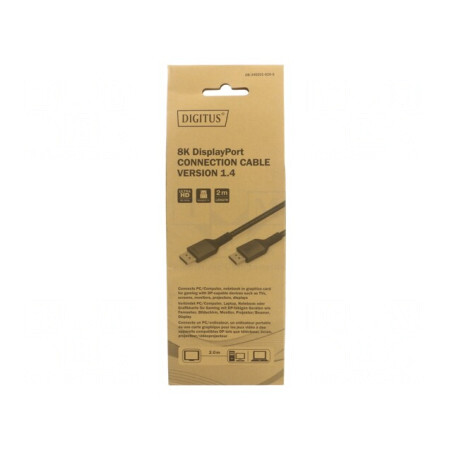 Cablu DisplayPort 1.4 HDCP 2.2 Textil 2m Negru | Electronic-mag.ro | Componente Electronice