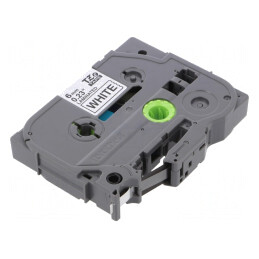 Bandă Laminată Albă 6mm x 8m cu Text Negru și Adeziv | Electronic-mag.ro | Componente Electronice